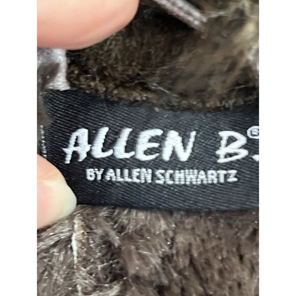 Vintage 1990's Allen B Large Faux Suede Penny Lane Jacket Coat Faux Fur Trim Y2K - Picture 4 of 7